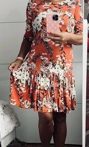Sommer Kleid von S.Oliver gr.38/M Orange/ Bunt 3/4 Ärmel wNeu Stretch - Bild 1 von 4