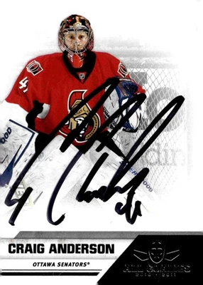 Craig Anderson - Signed 2010-11 Panini All Goalies Card #58 - Image 1 of 2