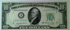 $10 1950 A Boston Federal Reserve Notes Crisp UNC Ten Dollar Bills A32971799B - Picture 1 of 6