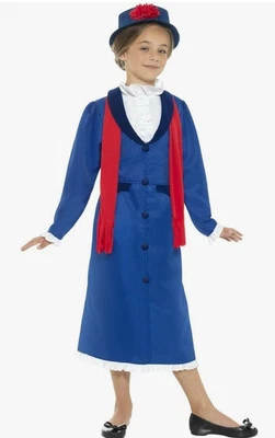 Disfraz de niñera victoriano para niña talla L 10-12 Mary Poppins como Foto 1 de 4