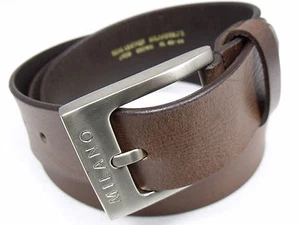 MENS NEW BROWN HIGH QUALITY PREMIUM GENUINE LEATHER BELT DESIGNED BY MILANO - Picture 1 of 72