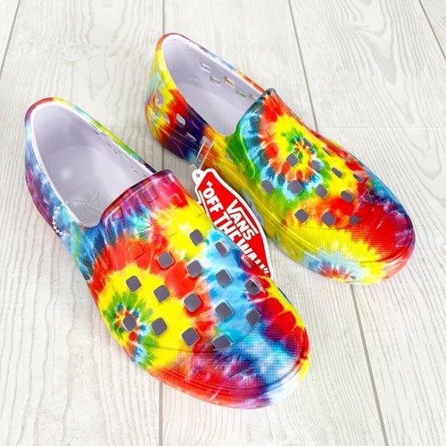 Slip Vans TRX Rainbow Tie Dye Youth 2 slip on leggero nuovo con etichette