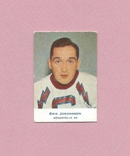 1955-56 Swedish Alifabolaget Ishockey #12 Erik Johansson Sodertalje SK