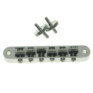 NEW BRIDGE TUNE-O-MATIC & inserts vintage before 2014 - chrome - guitare SG & LP - Imagen 1 de 3
