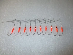 Spinner Bait Heads 1/8 oz. painted Orange And Eyed - Picture 1 of 6
