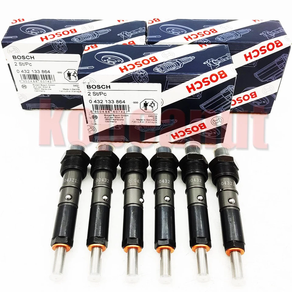 6X Inyector de combustible diésel para 94-98 Dodge Ram Bosch 5,9 L 042133864 actualización de 50 HP Foto 1 de 4