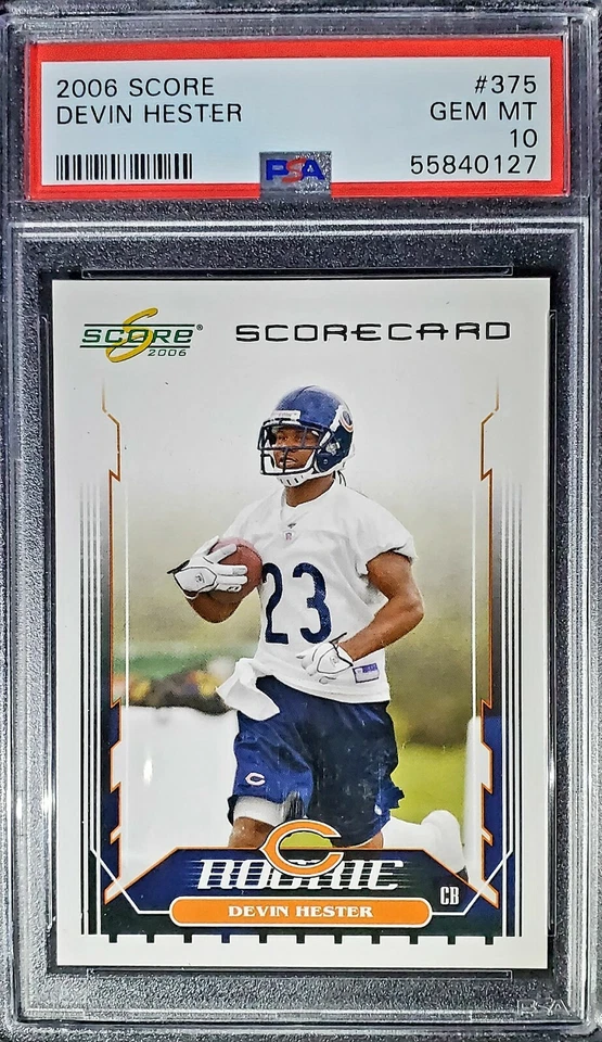 2006 Score. Devin Hester. RC (82/750) PSA 10 (POP 22) HOC85🔥 - Image 1 of 2