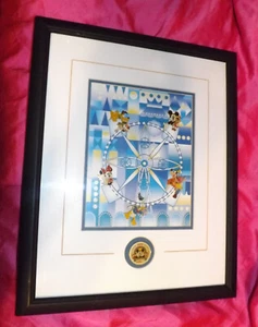 🏰Disney Parks Disneyana Convention 2000 It's a Small World Fab 5 Framed Pin Set - Picture 1 of 2