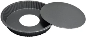 Large 26cm 10" Fluted Non Stick Loose Bottomed Flan Tart Quiche Pan Dish Tin - Picture 1 of 4