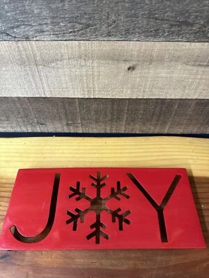 Crate And Barrel Metal Joy Trivet Christmas Holiday Snowflake  Rare - Image 1 of 4