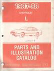 1988 Chevrolet Corsica and Beretta Parts Book Illustrated Master Part Numbers
