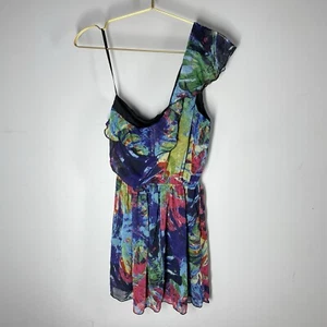 Clockhouse Multicolor Long Length Blouse Top Size 6 Single Shoulder Sleeveless - Picture 1 of 7