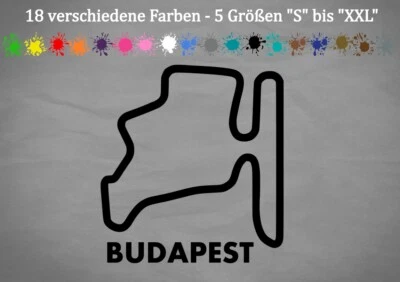 STICKERFREAKS Budapest Aufkleber GP Ungarn Rennstrecke Layout Formel 1 Race 18 Farben 5 Größen