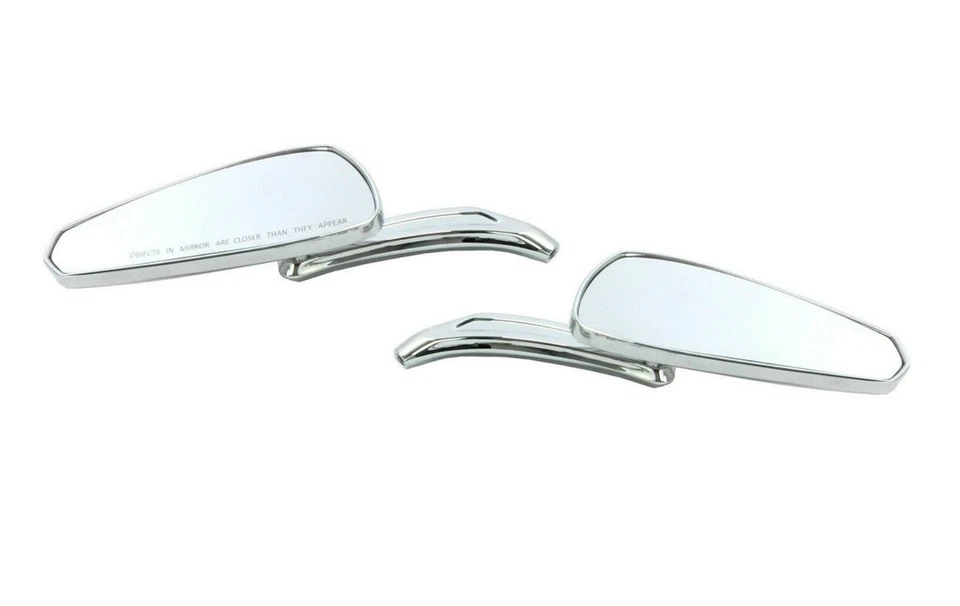 V-Factor 47066 Chrome Handlebar Mounted Right & Left Mirror Set Harley Universal - Imagem 1 de 1