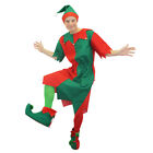 MENS CHRISTMAS ELF COSTUME ADULTS SANTAS LITTLE HELPER XMAS FESTIVE FANCY DRESS