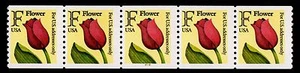 UNITED STATES, SCOTT # 2518, STRIP OF 5 PNC COIL # 2222, FLOWER F RATE, MNH - Picture 1 of 1