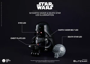Blitzway SML Darth Vader Death Star SW-02 Star Wars PVC ABS Figure H10CM/4CM - Picture 1 of 6
