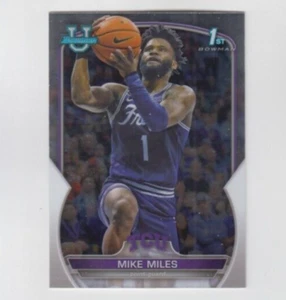 (15) Mike Miles 2022-23 LOTE DE NOVATOS CROMADOS UNIVERSIDAD BOWMAN #88 RANAS CON CUERNOS DE TCU - Imagen 1 de 1