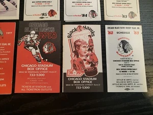 (1974-1993) Chicago Blackhawks pocket schedule Lot, Hockey  - Picture 1 of 8