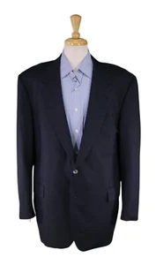 Zanella Blazer Navy Blue 2-Btn Wool Jacket Made in Italy 44R - Picture 1 of 7