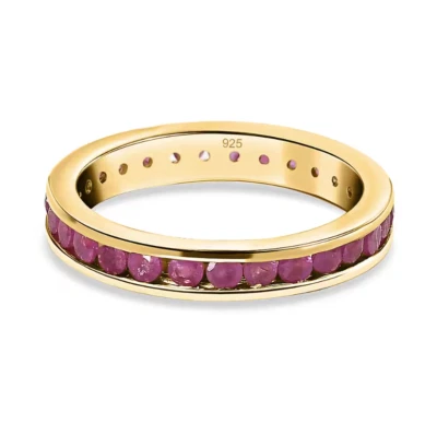 African Ruby Ring in 18K Yellow Gold on Sterling Silver 1.56 Ct. - Image 1 of 4