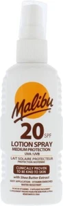 Malibu Sun SPF 20 Lotion Spray, Medium Protection Sun Cream,100ml Pack of 3 - Picture 1 of 3