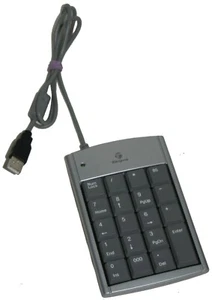 Targus PAUK10U 10 USB Numeric 10-Key Number Keypad with 2-Port USB Hub Silver  - Picture 1 of 4