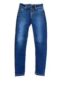 SO Jeans Girls Blue Pants Size 12 Button Fly Adustable Waist Skinny, Pre-owned - Picture 1 of 5