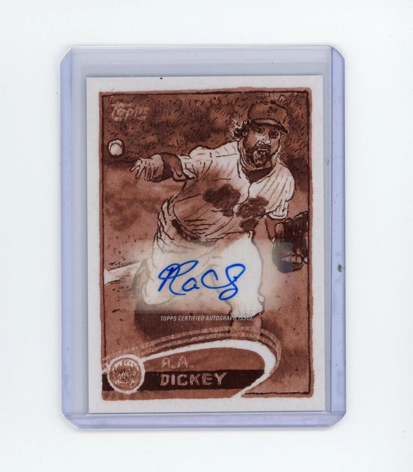 Filtro sepia R.A. Dickey Auto 2025 Topps Shoebox Treasures #90A/50 Foto 1 de 2