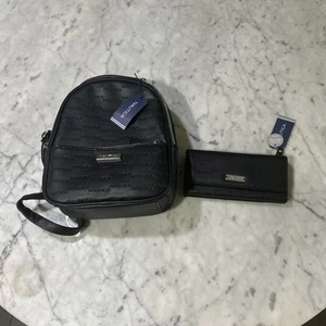 New Nautica Women's Mini Backpack Black With Matching Wallet NWT - Picture 1 of 7