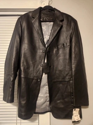Chaqueta Blazer J. FERRAR Cuero Genuino Negra S PEQUEÑA Foto 1 de 4