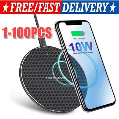 Wireless Charger15W Fast Charge Aluminum Wireless Charging Pad Mat for phone lot - Image 1 of 4