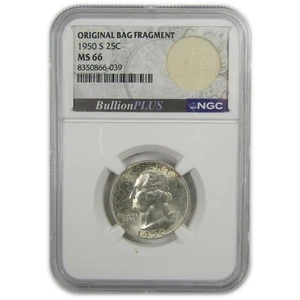 1950 S Washington Quarter MS 66 NGC Silver Bag Fragment SKU:I20516 - Picture 1 of 4