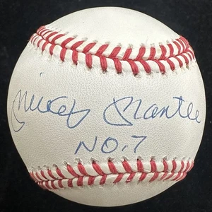 Mickey Mantle No. 7 Signed Baseball PSA/DNA LOA - Picture 1 of 5