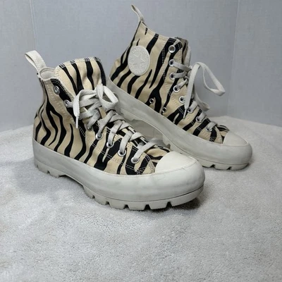 Zapatillas de plataforma Converse CTAS Hi Lugged X You Zebra para mujer talla 10 572582C Foto 1 de 4