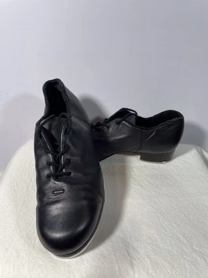 Kids Capezio CADENCE Black Leather Lace up Tap Shoes 2M - Image 1 of 4