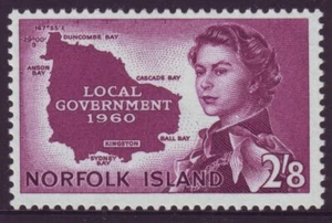 Isla Norfolk 1960 2/8 gobierno local como nuevo ligeramente bisagras (A22432) - Imagen 1 de 1