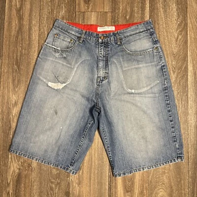 "Pantalones cortos vaqueros holgados hip hop vintage Y2K Brooklyn Xpress 36""" Foto 1 de 4