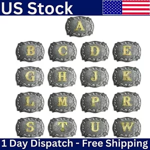 INITIAL BELT BUCKLE LETTER COWBOY WESTERN RODEO VINTAGE Hebillas Vaqueras - Picture 1 of 24