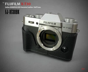 Lim's Design Lims FJ-XT30BK Genuine Italy Leather Case for Fuji XT30, Black - Picture 1 of 8