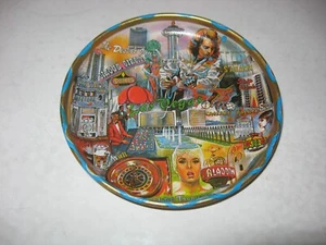 Vintage Las Vegas Souvenir Tray Neil Diamond Aladdin Sahara Signed Ken Haas - Picture 1 of 3