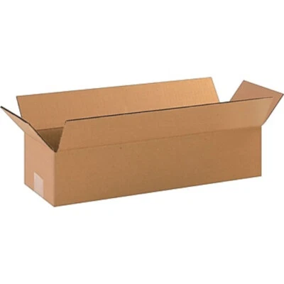 50 - 18 x 6 x 4 Corrugated Shipping Boxes Storage Cartons Moving Packing Box - Image 1 of 3