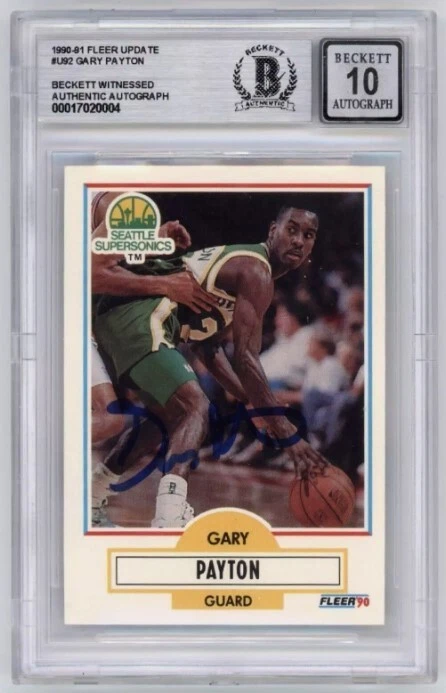 Gary Payton 10 Graded Basketball Sports Trading Cards