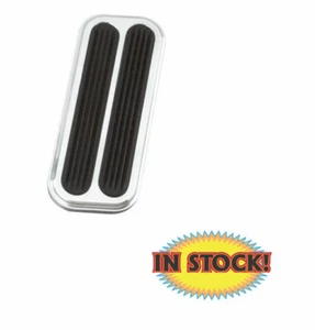 Lokar BAG-6150 - Throttle Pad Billet Aluminum- Brushed with Rubber Insert - Picture 1 of 3