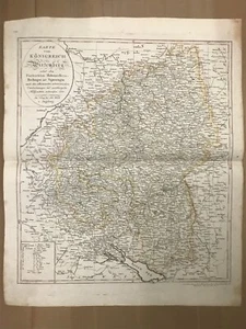 1811 Karte KÖNIGREICH WÜRTTEMBERG-Wirtemberg-Joh.Walch-Hohenzollern/Hechingen - Picture 1 of 8