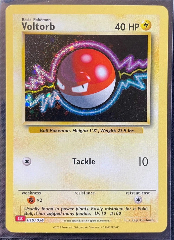 Voltorb Holo 010/034 English Pokemon Trading Card Game Classic 2023 - Image 1 of 1