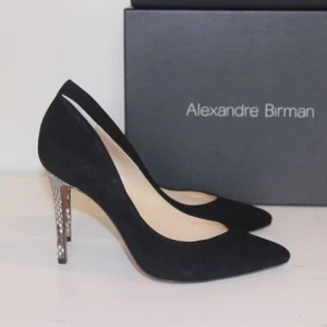 NEU Alexandre Birman Fechado Salto Alto Damen-Heels schwarz/natur Größe 7 - Bild 1 von 11