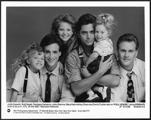 Full House Original 1980s TV Promo Photo Bob Saget John Stamos Olsen Twins - Bild 1 von 2