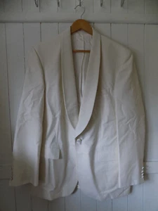mens BACCHUS IVORY WOOLBLEND EVENING DINNER JACKET SIZE 42"L CHEST - Picture 1 of 8