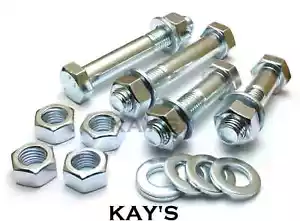 M12 PART THREADED BOLTS + FULL NUTS + WASHERS HIGH TENSILE 8.8 ZINC PLATED HEX - Picture 1 of 4